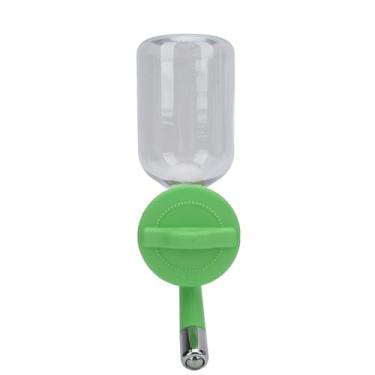 Imagem de Cuofyunl garrafa suspensa para gaiola de cachorro, rolamento de esferas de aço inoxidável, capacidade de 300ml, economia de espaço, gaiola de longa duração, bebedor de água para (Verde)