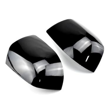Imagem de Preto brilhante espelho retrovisor do carro capa guarnição asa lateral caso Compatível com ford focus mk2 2005 2006 2007 2008(No light-1)