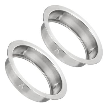 Imagem de PATIKIL Colar de tubo de 150 mm, 2 peças de flange de parede redonda Flange de tubo reto de aço inoxidável 304 para abertura de piso de parede e teto mangueira de ventilação do secador de ar