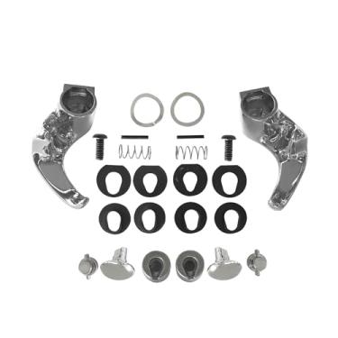 Imagem de Maçaneta de janela de ventilação de bloqueio, conjunto de par de puxadores de janela de ventilação cromada apto para Chevy GMC Blazer, Jimmy, Suburban, substitui 76999 BHS01861 DHA35357 15617125