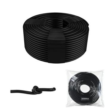 Imagem de SPONDWILD Tubo de distribuição em branco de 1/4 polegada Mangueira de irrigação por gotejamento, tubo de linha de gotejamento preto para sistema e peças de irrigação de jardim pequeno, linha de tubo