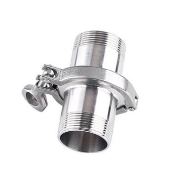 Imagem de Conjunto de braçadeira tripla SUS3044 de 1/20.3 cm 1/20.3 cm 1/10.2 cm 1/10.2 cm 1/10.2 cm BSPT macho fêmea 1.3 cm 1.9 cm 2.5 cm 3.8 cm 5.1 cm 7.6 cm Tri Clamp Set Montagem caseira (SUS304-M-M,DN80 3