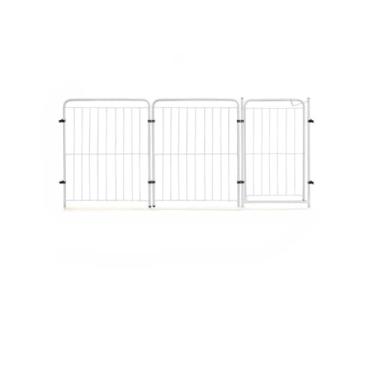 Imagem de Cercado Pet Dobrável com Portão 82cm em Aço Grade de Segurança para Cachorro Modular(Preto,2 Módulos + Portão)