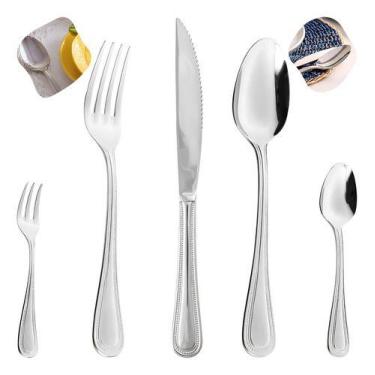 Imagem de Faqueiro 30 Peças C Faca P Churrasco Aco Inox Perola Wolff