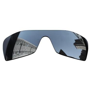 Imagem de Acefrog Lentes de reposição polarizadas de 1,5 mm para óculos de sol Oakley Batwolf OO9101, material atualizado, resistente a impactos - prateado cromado polarizado espelhado - 1,5 mm