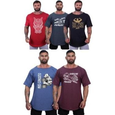 Imagem de Kit 5 Camisetas Morcegão Masculina MXD Conceito Fitness Academia Musculação-Masculino