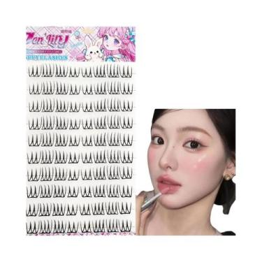 Imagem de Cílios Postiços Fluffy Inspirados No K-pop Coreano, Auto-Adesivos, Est