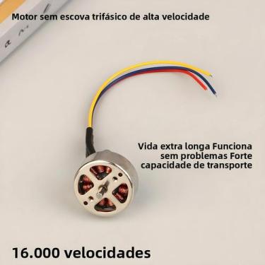 Imagem de Motor Brushless De Alta Velocidade 15000KV 14mm Trifásico Com Eixo De 