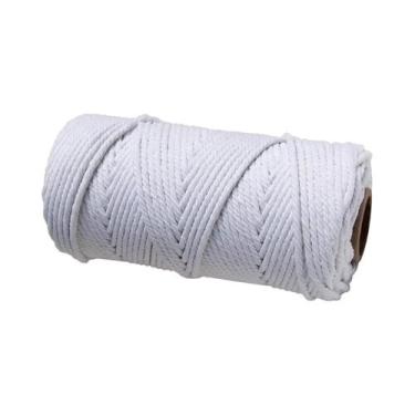 Imagem de Corda De Macramê De Algodão Natural 3mm 100m Para Tricô Manual E Tapeç