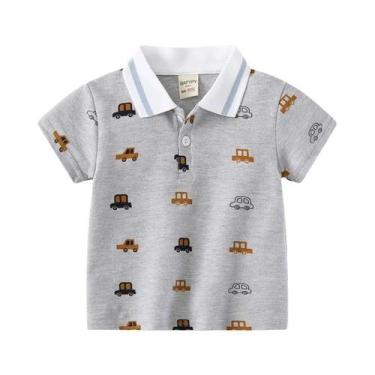 Imagem de Camisetas Polo De Algodão Para Meninos De 0 a 7 Anos, Manga Curta, Rou