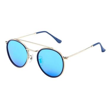 Imagem de Óculos De Sol Redondos Polarizados Jm Bax0018 Azul Outro