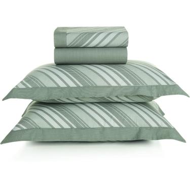 Imagem de Jogo de Cama Karsten Becker 200 Fios 4 Peças Queen Verde