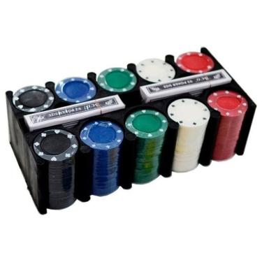 Imagem de Poker Profissional Chips Jogo Com 200 Fichas