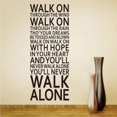 Imagem de Adesivo de parede Walk On Inspirational Quote 57x140cm PVC - yiweisai