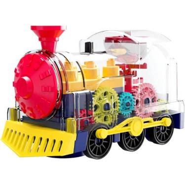 Imagem de Trem educacional Gear Toy Train Stem, luz intermitente e - Gloome Stor