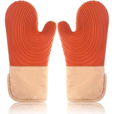 Imagem de Pacote de luvas de forno com 2 silicones resistentes ao calor para coz