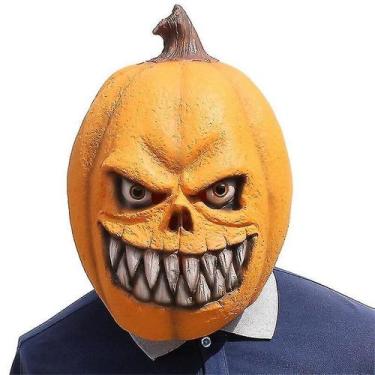Imagem de Máscara de festa de Halloween Cosplay Pumpkin Head Latex para adulto -