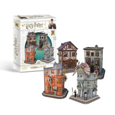 Imagem de Quebra-cabeça 3D Harry Potter Diagon Alley Collection 4 modelos - Gloo
