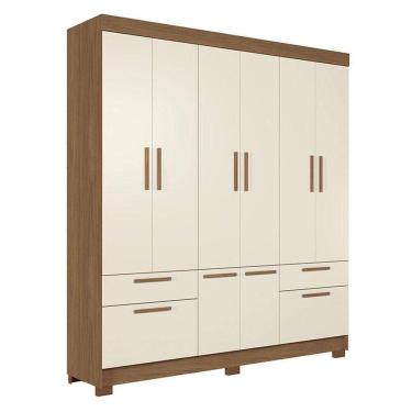 Imagem de Guarda Roupa Casal 8 Portas Curitiba Jatobá Areia - Santos Andirá