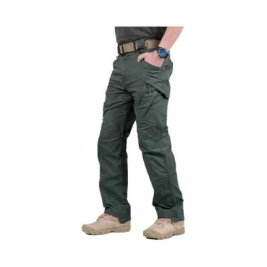 Imagem de Calças Cargo Táticas Masculinas Em Algodão Stretch Para Trabalho Milit