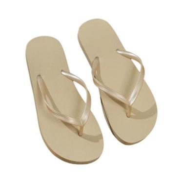 Imagem de Chinelo Feminino Casual De Verão Em EVA Antiderrapante Leve De Cor Sól