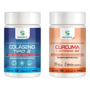 Imagem de Kit Colágeno Tipo 2 vitamina B6 associada 60 caps cada original - Sour