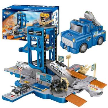 Imagem de Brinquedo Carrinho Vira Garagem Miniatura Brinquedo Luz E Som Menino -