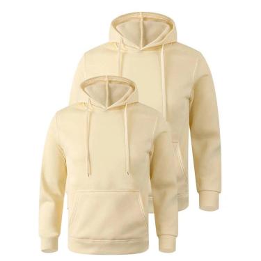 Imagem de Kit 2 Moletons Masculino Bolso Canguru Moleton Casual Capuz moletom Conforto Alta qualidade-Unissex