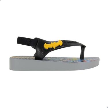 Imagem de Chinelo Infantil Bebê Ipanema Liga Da Justiça Cinza Preto com Amarelo