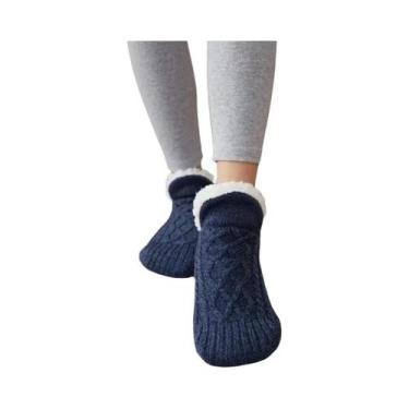 Imagem de Meias De Inverno Femininas Em Veludo Térmico Com Forro De Cashmere, Pa
