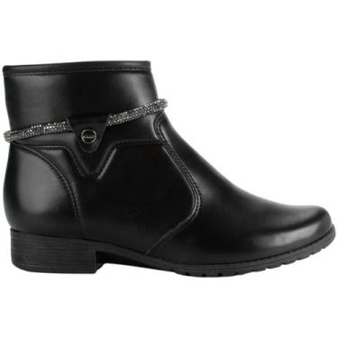 Imagem de Bota Feminina Dakota Cano Curto Salto Bloco Baixo Conforto, Preto, 38