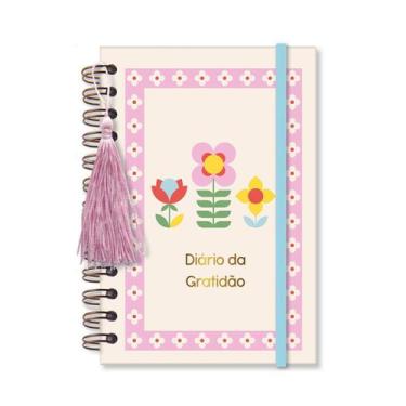 Imagem de Diário da Gratidão Floral Gráfico Fina Ideia