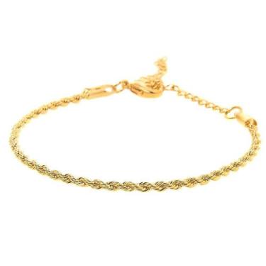 Imagem de Pulseira feminina baiano banhado a ouro 18k mimoo joias - Mimoo Jóias