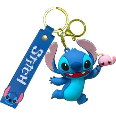 Imagem de Chaveiro Stitch Chave Carro 3d Emborrachado com Alça Azul - Fantasias 