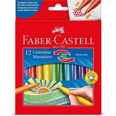 Imagem de Caneta Hidrocor Vai e Vem Estojo 12 Cores - Faber Castell