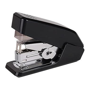 Imagem de Grampeador de grampeador portátil de mesa com grampeador rotativo para sala de aula ou acessórios de mesa podem conter 20 páginas de papel, grampeador padrão de 3 cores (cor: preto, tamanho: C)