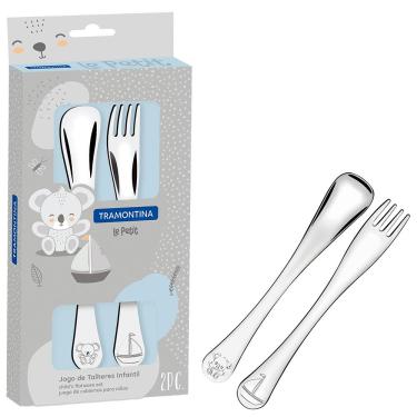 Imagem de Conjunto Talheres Infantil Tramontina Le Petit Menino Inox - 2 Peças