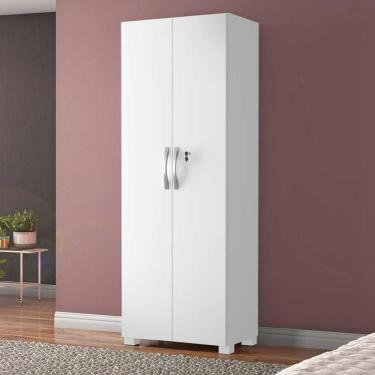 Imagem de Armário Multiuso Com Chave 2 Portas Chicago Notável Branco