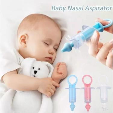 Imagem de Seringa Nasal Silicone Lavagem Nariz Bebê Unidade Cor Branca