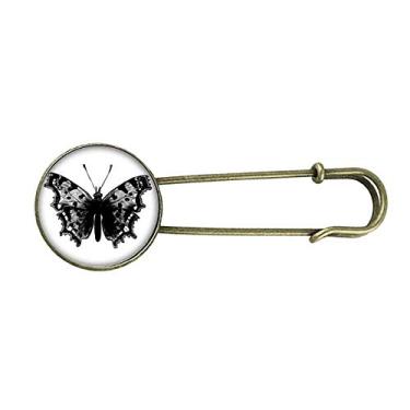 Imagem de Espécime de borboleta preta Art Deco presente moda retrô broche de metal clipe jóias