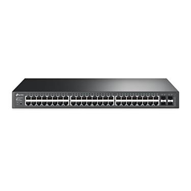 Imagem de TP-Link Switch Gigabit de 48 portas | Switch gerenciado inteligente com 4 slots SFP | Proteção vitalícia limitada | Suporta QoS L2/L3/L4, IGMP e agregação de link | IPv6 e roteamento estático (T1600G-52TS)