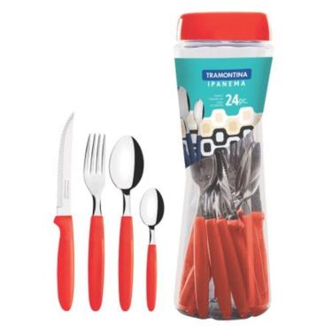 Imagem de Faqueiro Tramontina Ipanema, 24 Peças - 23399 - VERMELHO
