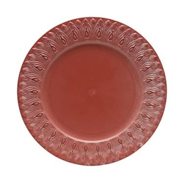 Imagem de Sousplat de Plástico Pétalas Vermelho 36cm - Lyor