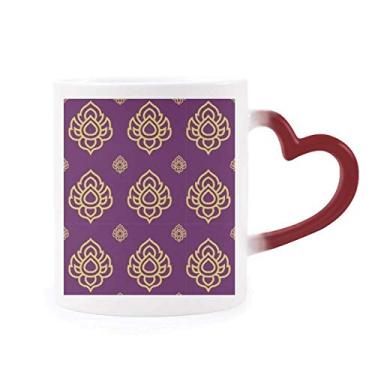 Imagem de Kingdom Golden Purple Art Ilustration Heat Sensitive Mug Red Color Changing Grés Cup