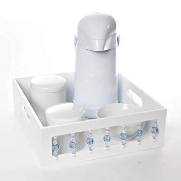 Imagem de Potinho de Mel Kit Higiene Pedra Quarto Bebê Menino Branco/Azul