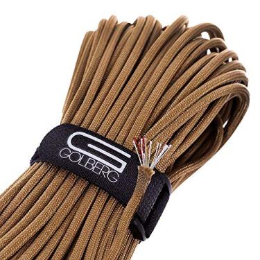 Imagem de Golberg Fio de pesca integrado tipo III de 280 kg, corda de paracorde/paraquedas à prova d'água para acampamento ao ar livre - 11 linhas em uma