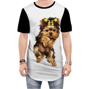 Imagem de Camiseta Long Line Yorkshire Filhote Cães Animal 2 - Estilo Vizu
