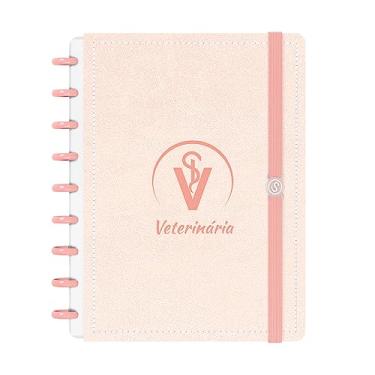 Imagem de Caderno De Disco ISCOOL Inteligente M Couro Rosa Veterinária