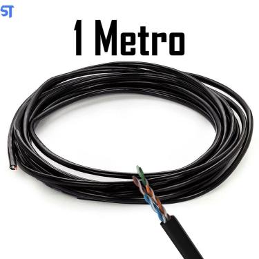 Imagem de Metro de Cabo de Rede Cat. 5E 100% Cobre LAN U/UTP 24AWGX4P LAN Maxx Preto