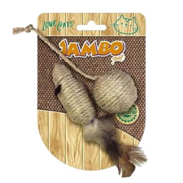 Imagem de Rato e Bola Natural Jambo para Gatos